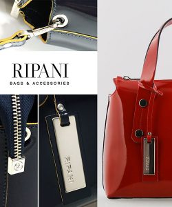 ripani イタリア製 　エナメルレザーバッグ