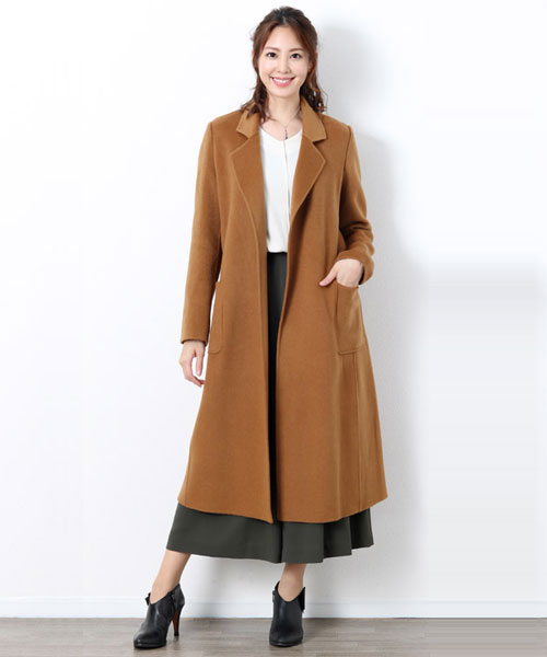 カシミヤ ガウン ロング コート