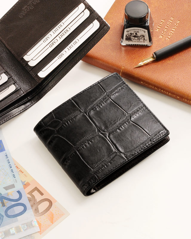 Mia Borsa/ミアボルサ 牛革 折り財布 両カード入れ
