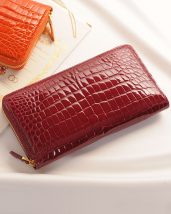クロコダイル 長財布 フルオープン 内装 パイソン ラウンド ファスナー