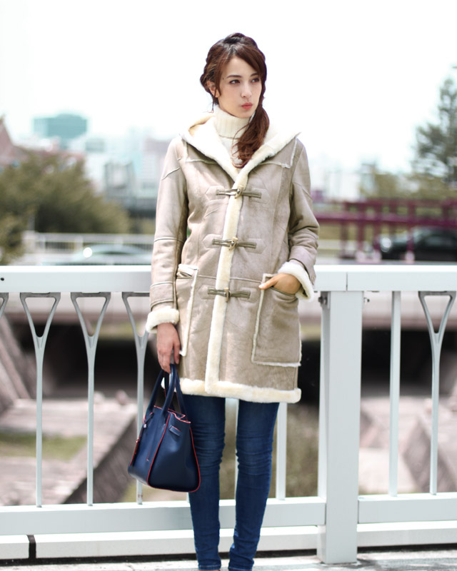 冬を楽しめる抜群の保温力！ムートンWフェイスダッフルコート