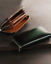 PRAIRIE コードバン ラウンドファスナー 長財布