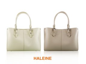 HALEINE サフィアーノレザーハンドバッグ