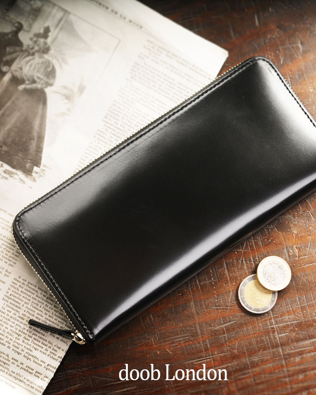 doob London コードバン メンズ 長財布 ラウンドファスナー