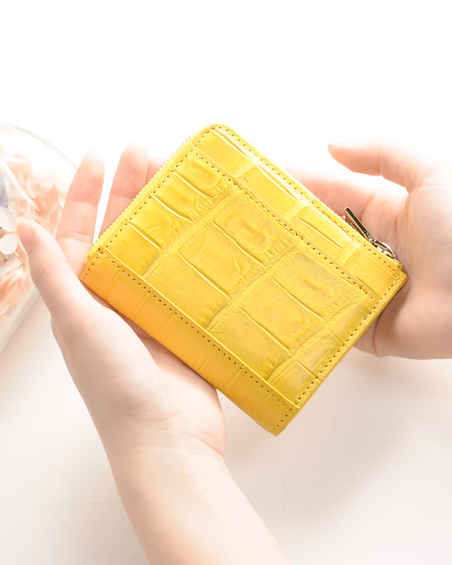 クロコダイル ミニ財布 レディース