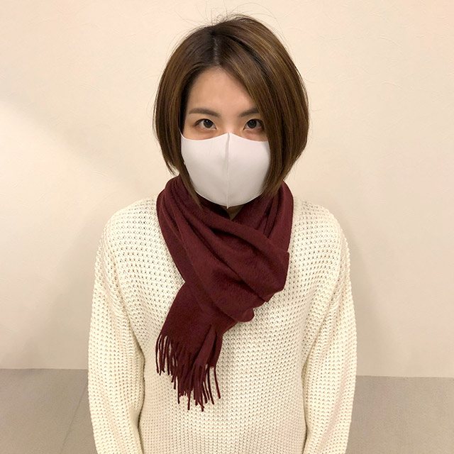 カシミヤ100% マフラー ボリューム 違い 巻き方